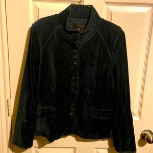Velvet jacket- navy-Zara